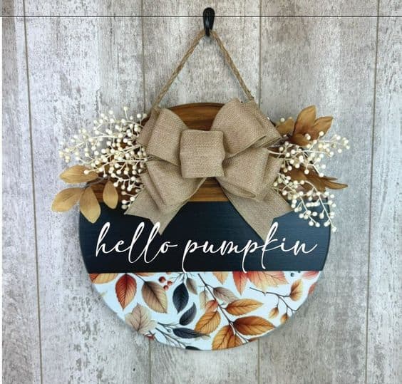 Autumn Pumpkin Sign