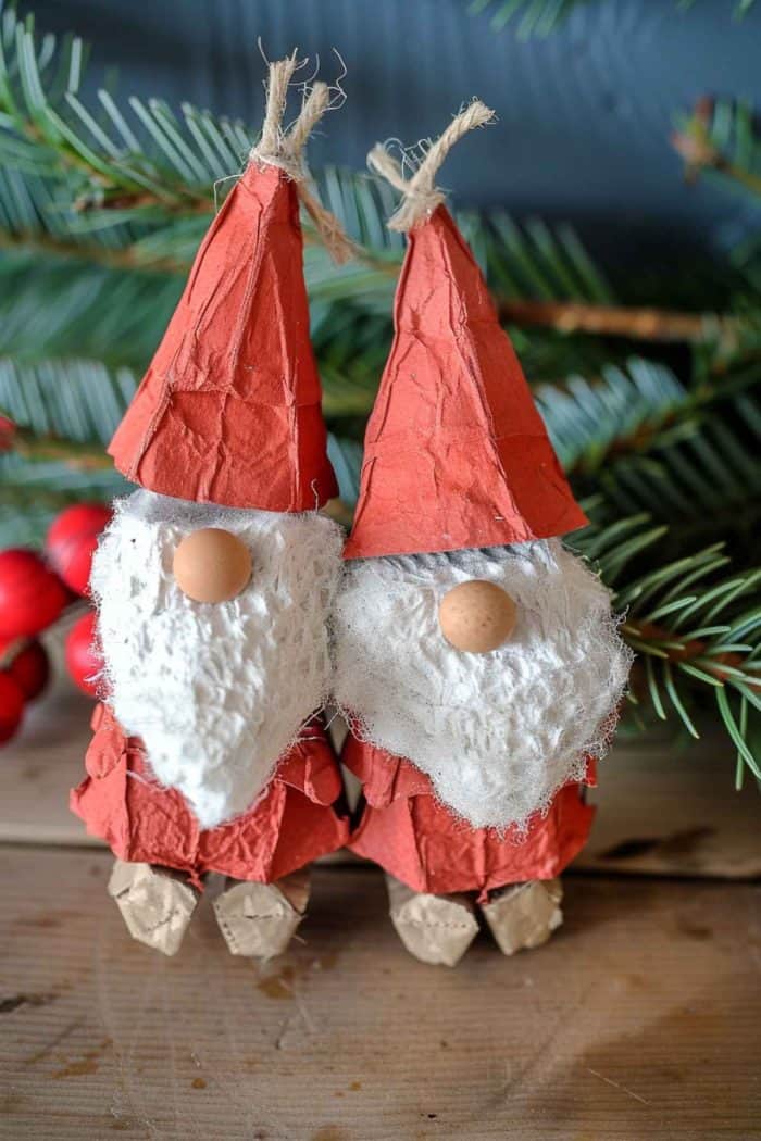 Recycled Egg Carton Gnomes