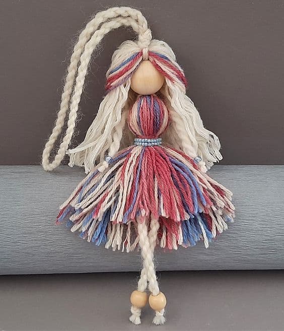 Charming Yarn Doll Ornament