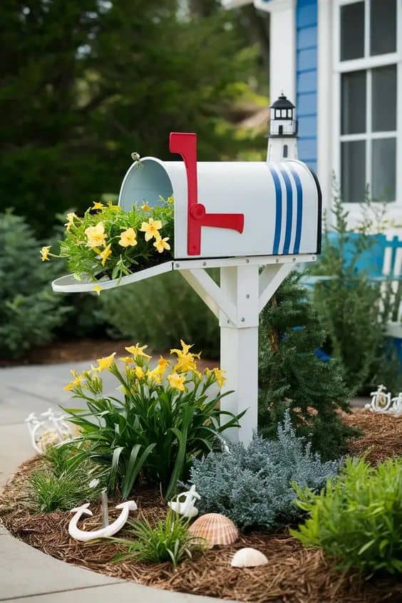 Nautical Charm Mailbox Display