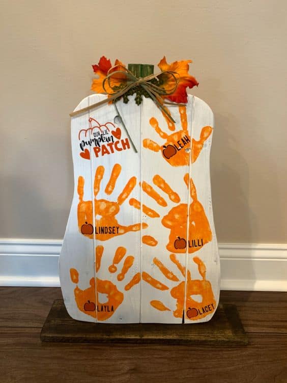 Handprint Pumpkin Patch Sign