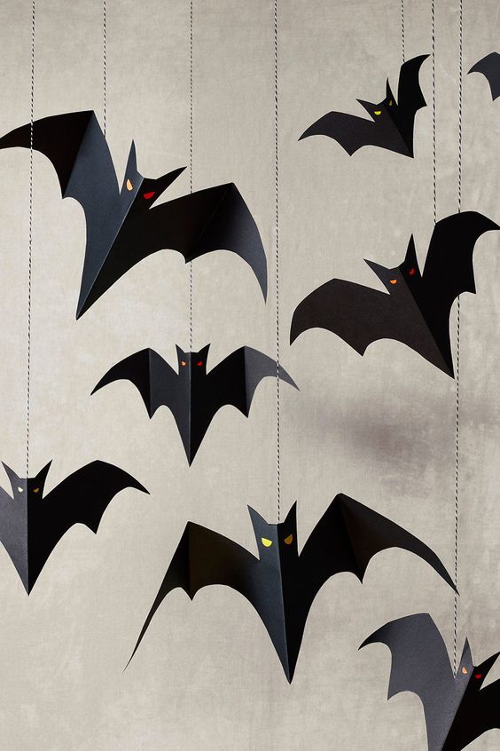 Fluttering Paper Bats