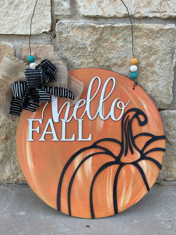 Elegant Pumpkin Fall Welcome