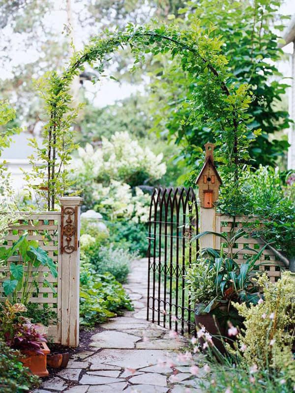 Whimsical Arched Garden Entry