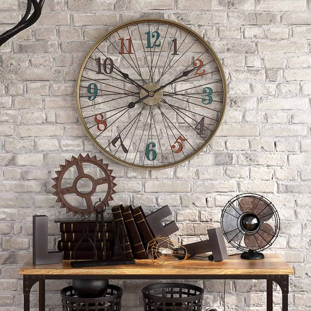 Vintage Bicycle Wheel Clock