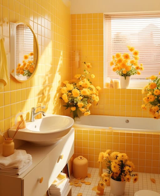 Golden Bloom Paradise Bathroom