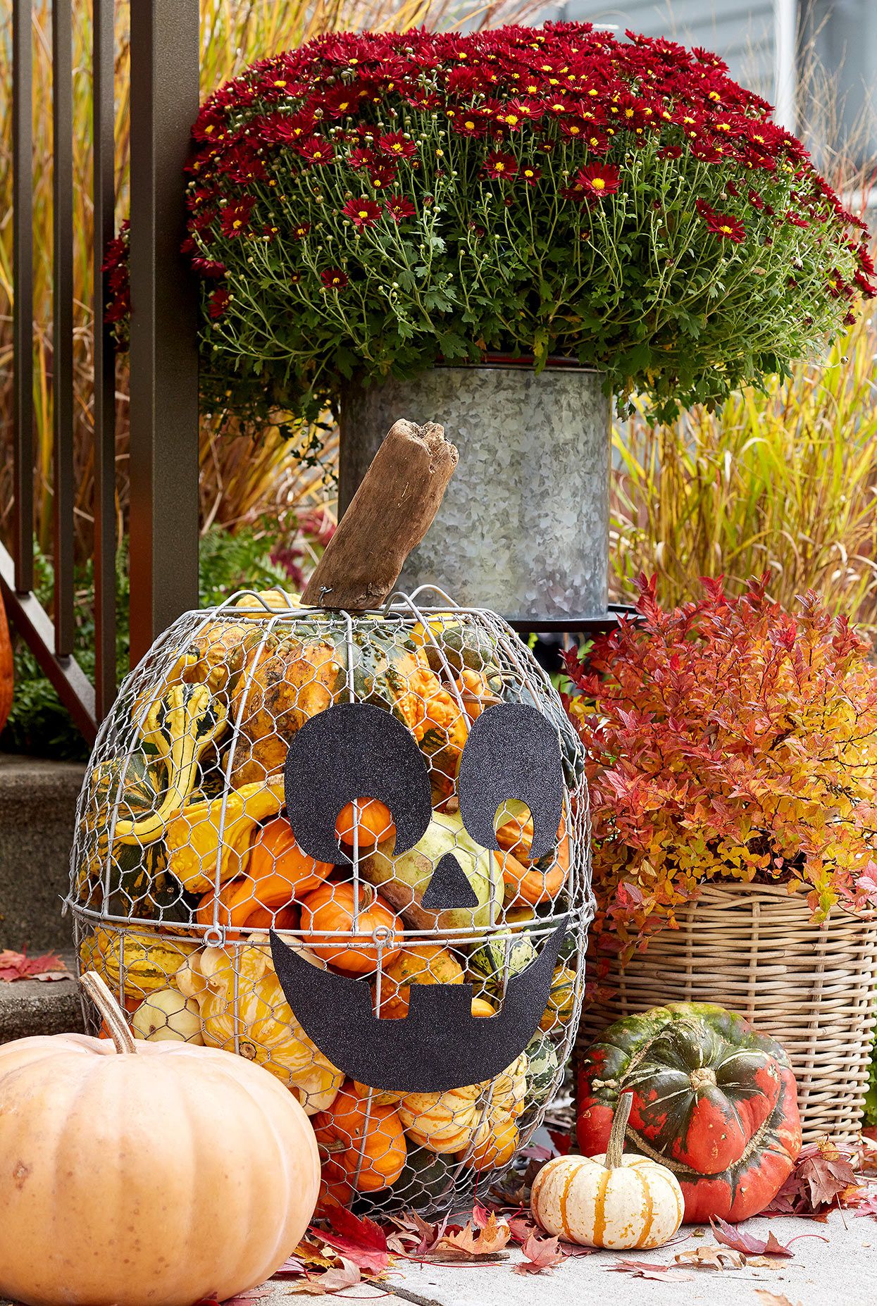 Creative Wire Pumpkin Basket