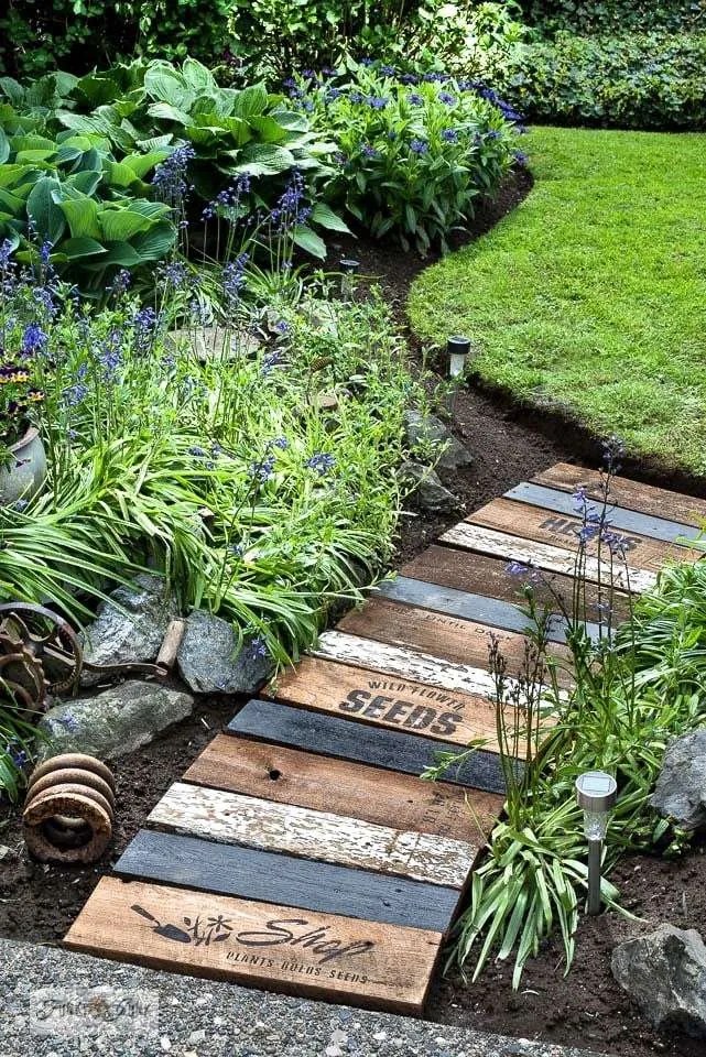 Wooden Garden Walkway