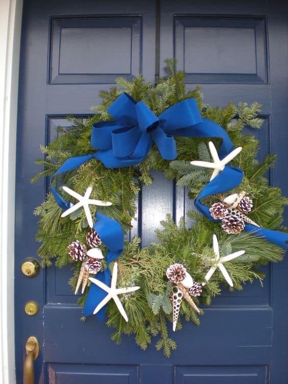 Seashell-Enhanced Christmas Wreath