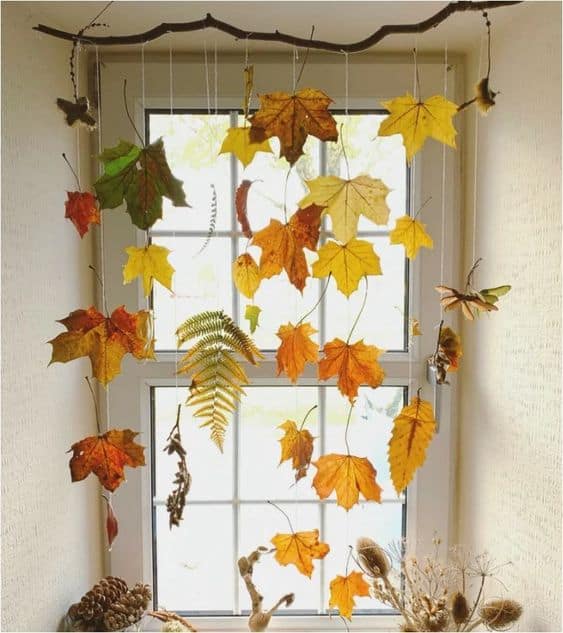 Whimsical Autumn Leaf Hanging