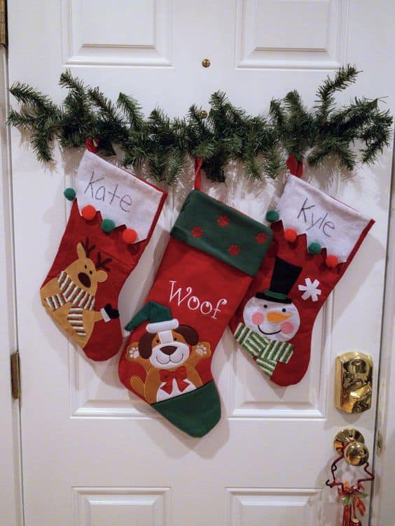 Whimsical Doorway Stocking Display