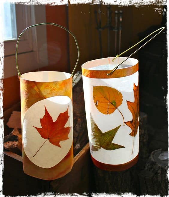 Charming Fall Leaf Lanterns