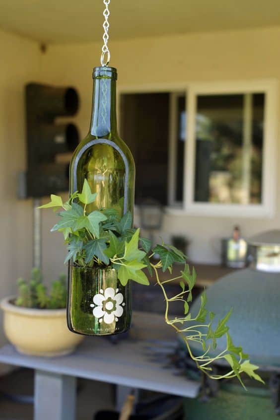 Charming Hanging Bottle Planter