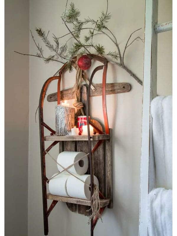 Rustic Sleigh Storage Delight