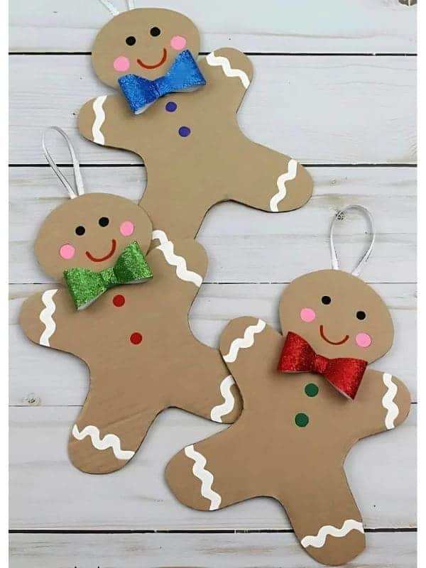 Adorable Gingerbread Cardboard Ornaments