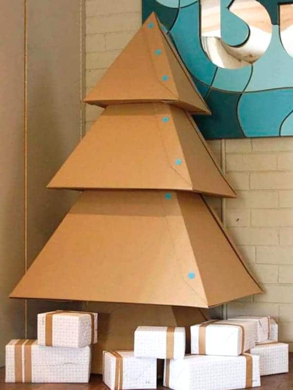 Geometric Cardboard Christmas Tree