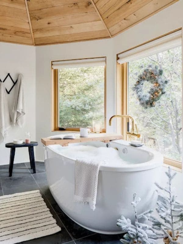 Rustic Christmas Bath Retreat