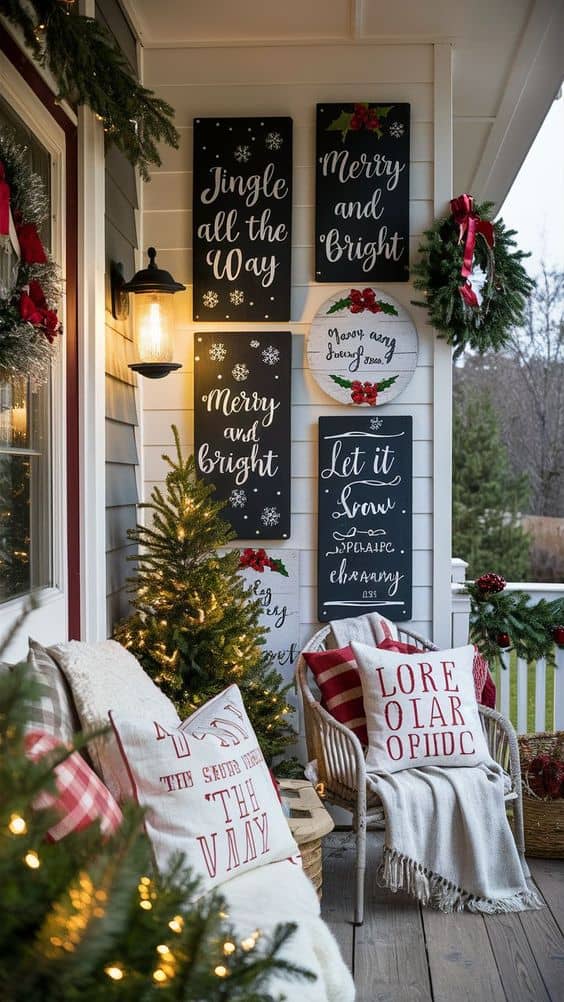 Charming Christmas Sign Display