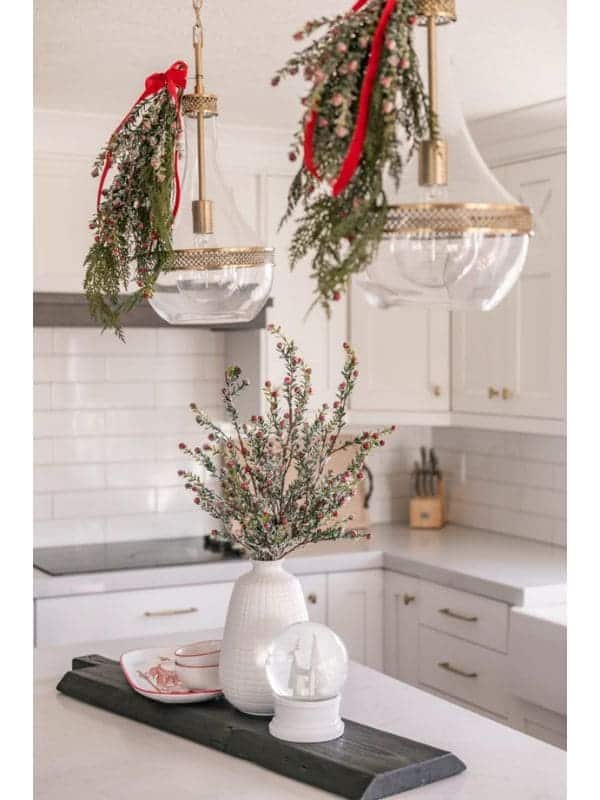 Hanging Greenery and Festive Floral Display