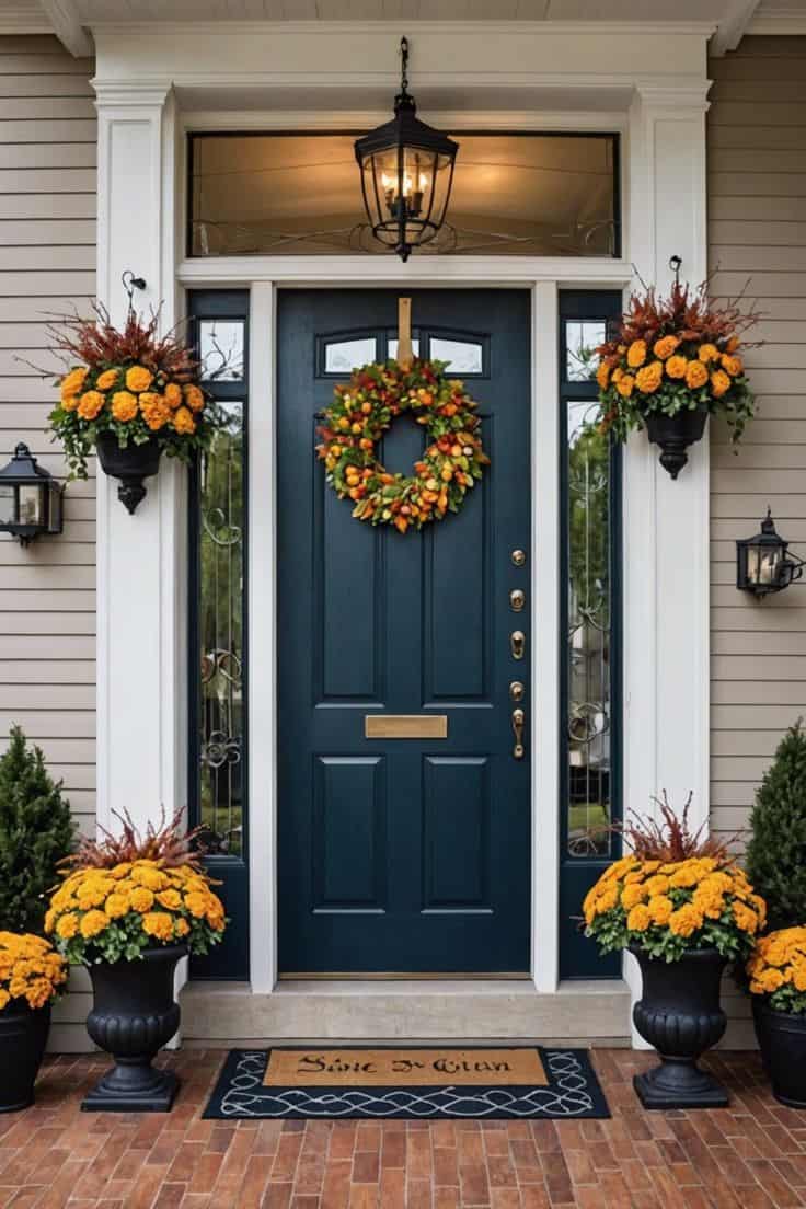 Vibrant Marigold Porch Elegance