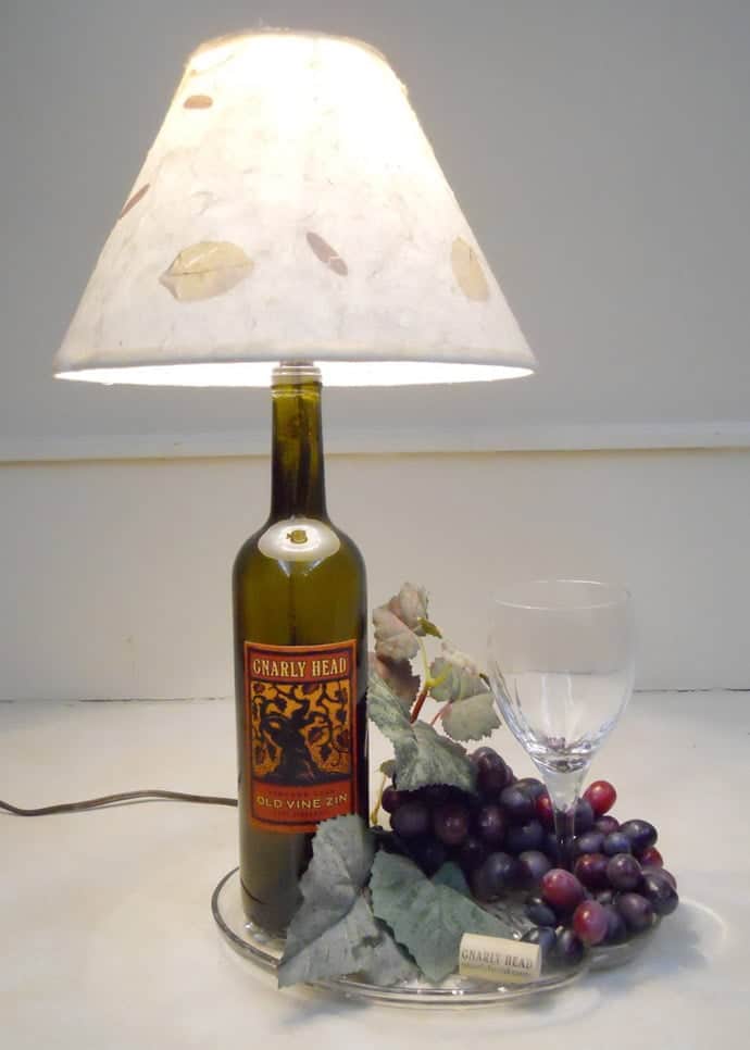 Rustic Wine Bottle Lamp