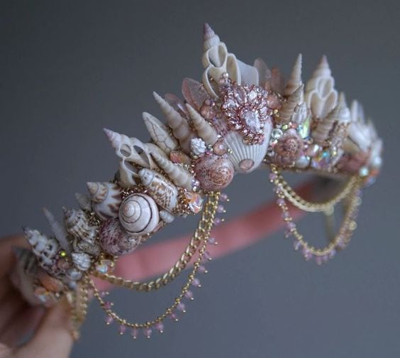 Exquisite Seashell Princess Tiara