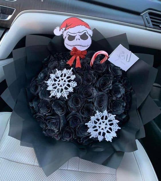 Spooky Jack's Dark Christmas Bouquet