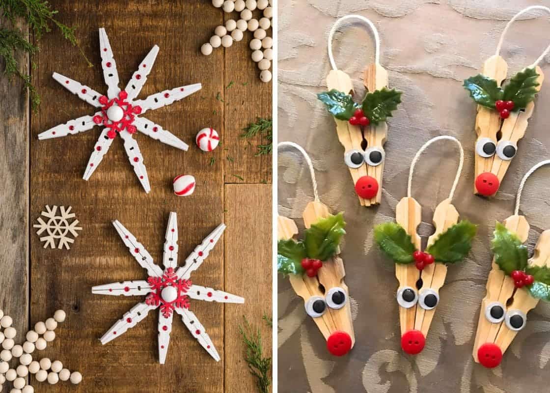 20 Ingenious Ideas to Transform Wooden Clothespins into Stunning Christmas Decorations