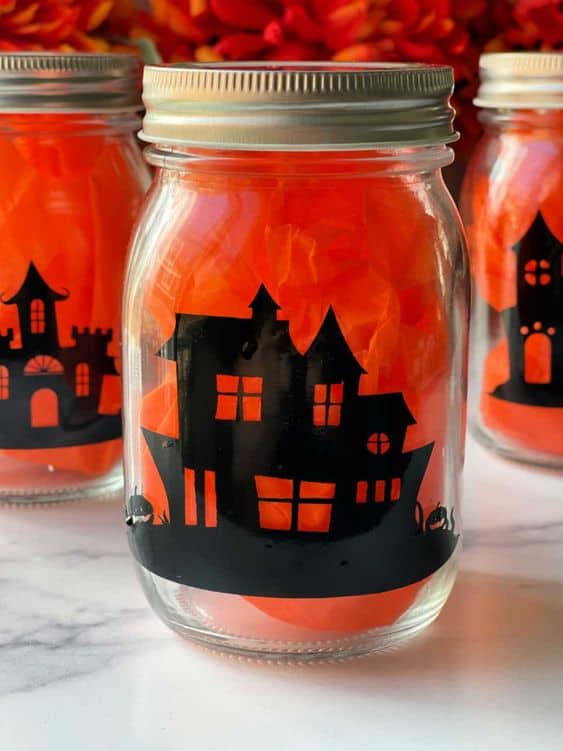 Haunted House Lantern Jars