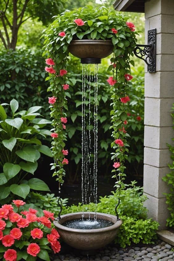 Floral Cascading Fountain