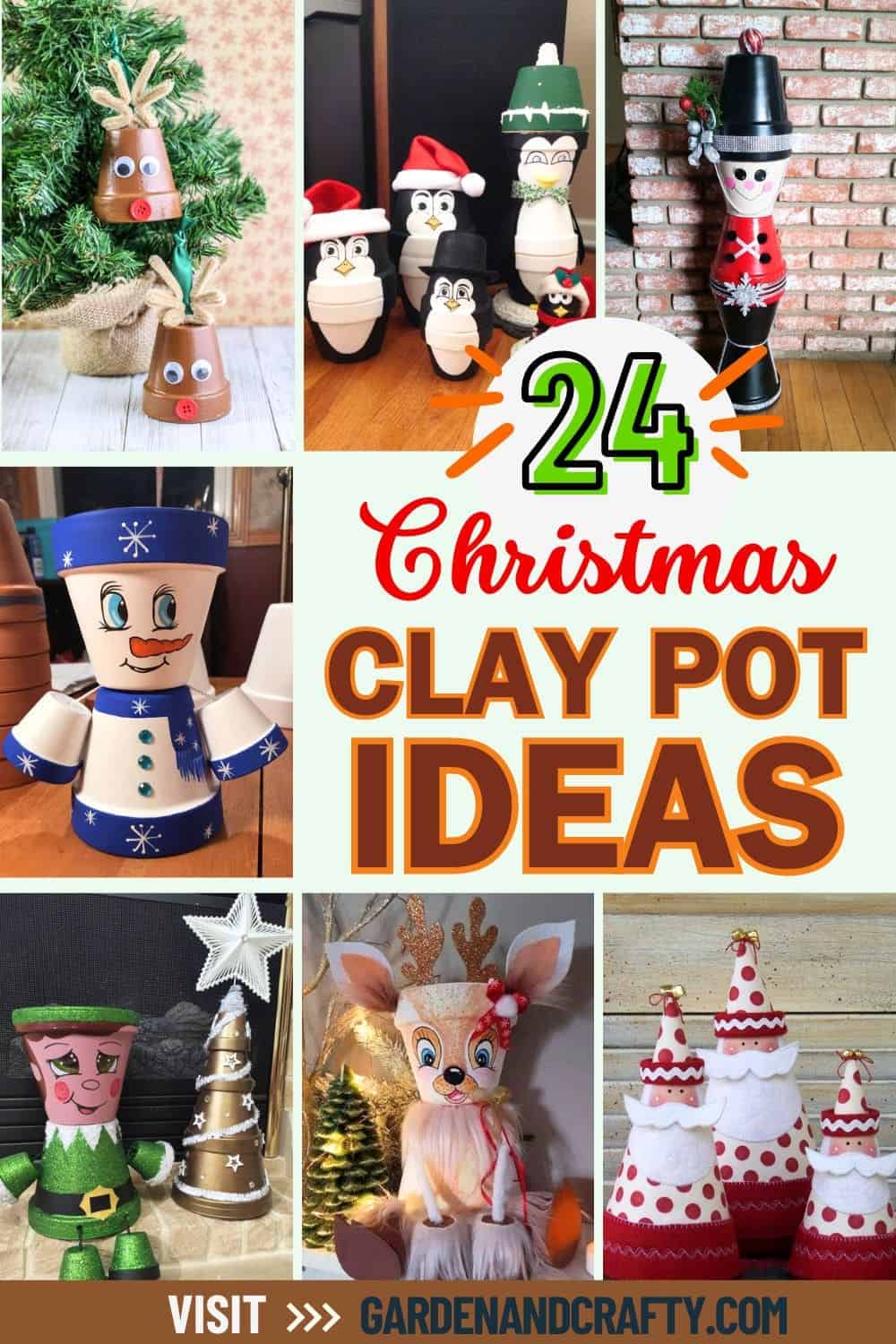 24 Creative DIY Clay Pot Christmas Decor Ideas to Brighten Your Holidays