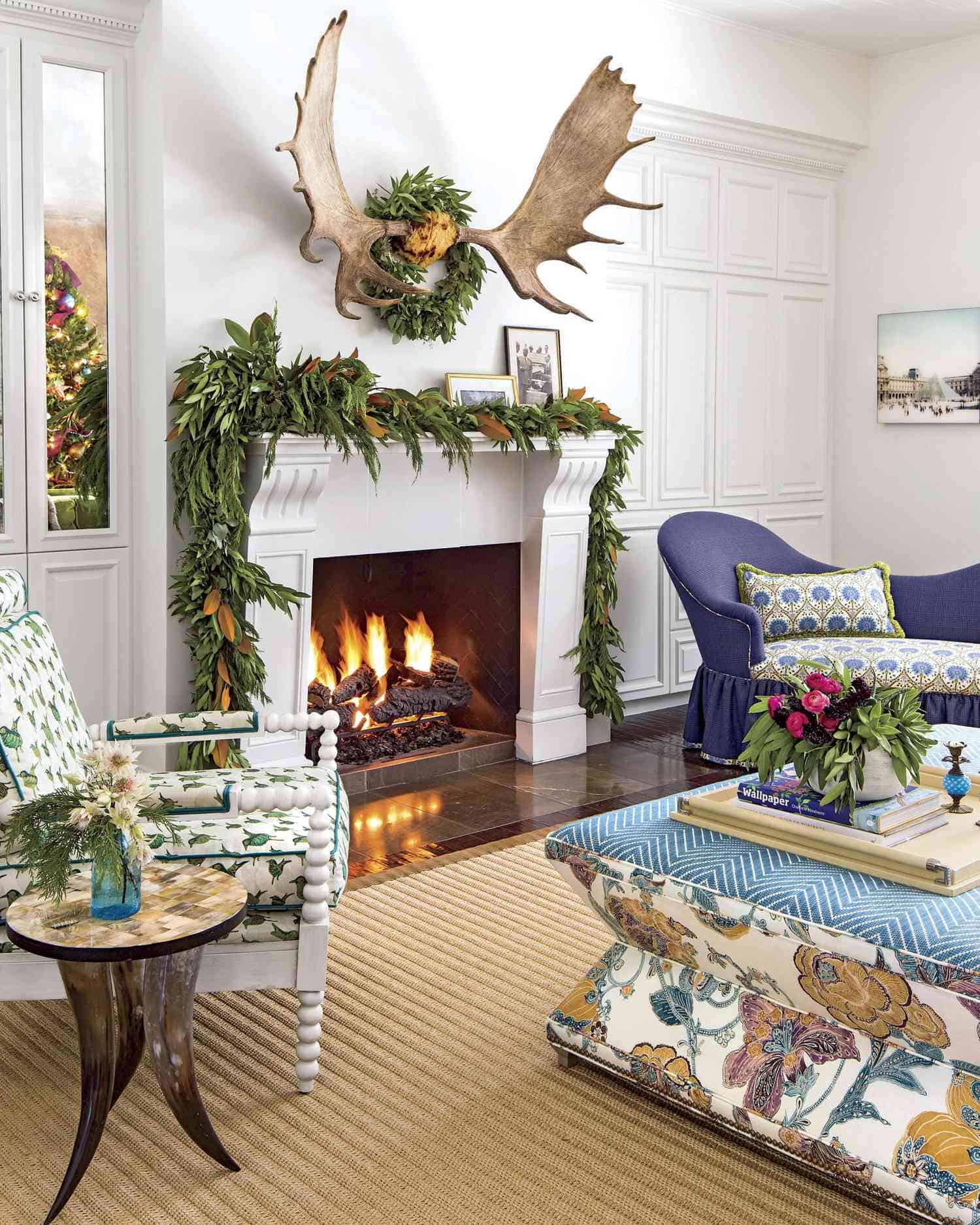 Nature-Inspired Woodland Mantel