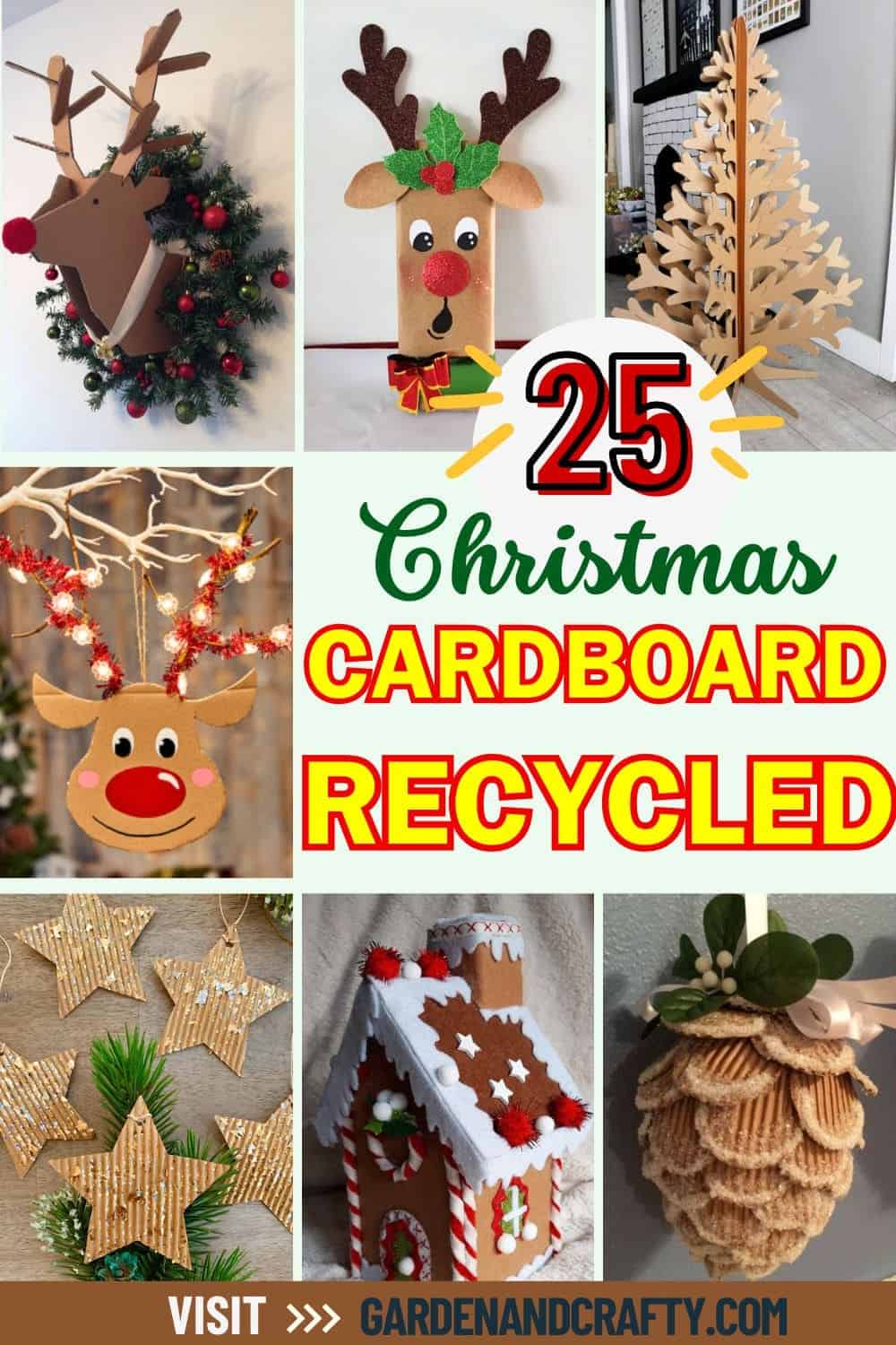 25 Brilliant Christmas Craft Ideas Using Recycled Cardboard