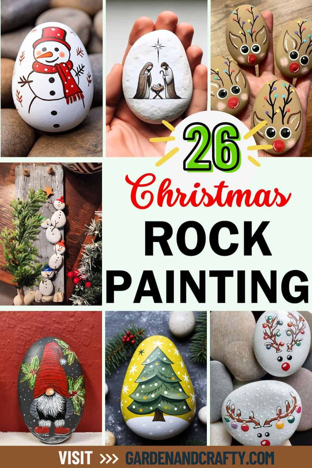 26 Brilliant Christmas Rock Painting Ideas to Spark Your Creativity