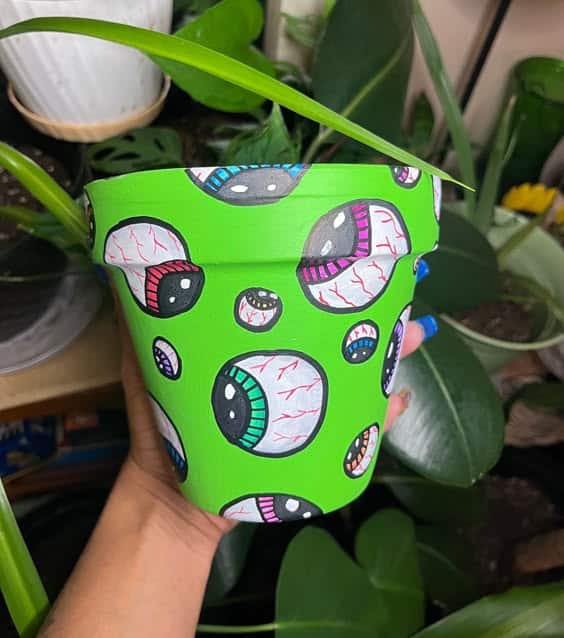 Neon Eyeball Frenzy Pot