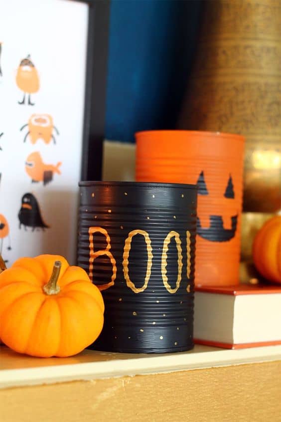 Tin Can Halloween Lanterns