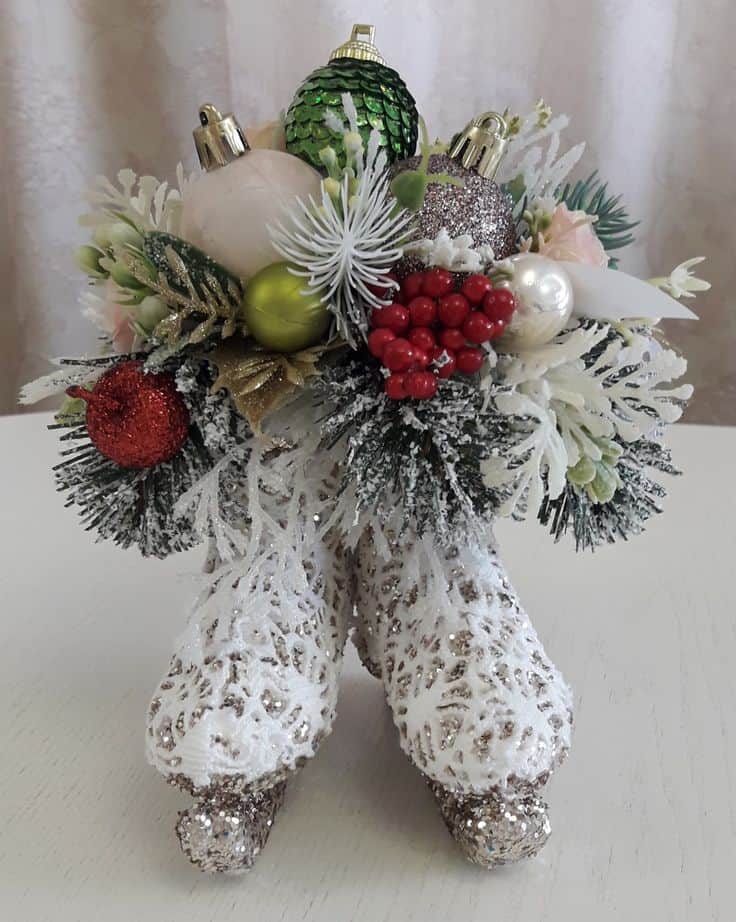 Frosted Skates Bauble Bouquet