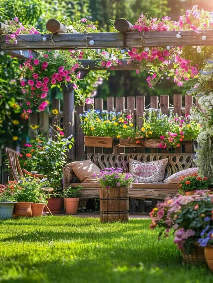 Blissful Garden Pergola Retreat