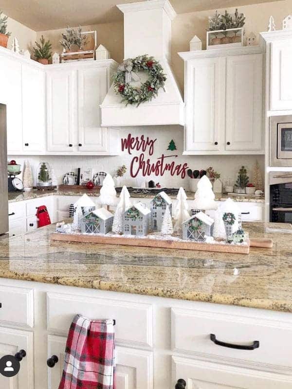 Charming Christmas Village Kitchen Display