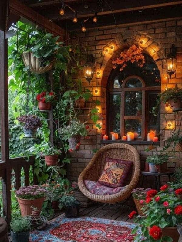 Romantic Candlelit Patio Haven