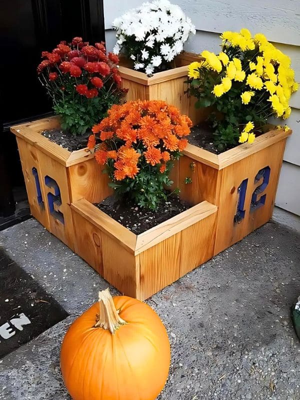 Sports-Themed Tiered Planter