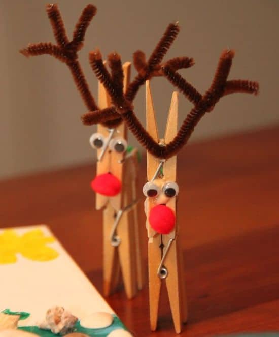 Clothespin Reindeer Craft