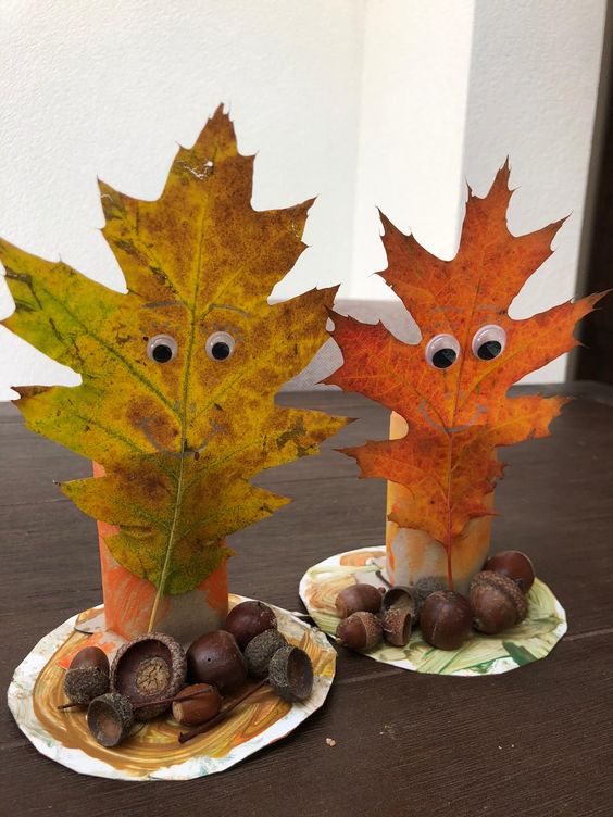 Cheerful Leaf Creatures Craft