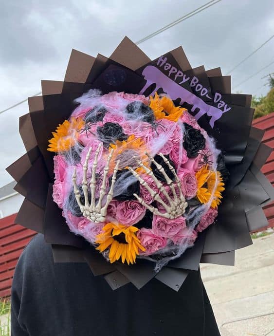 Skeleton Hands Halloween Bouquet