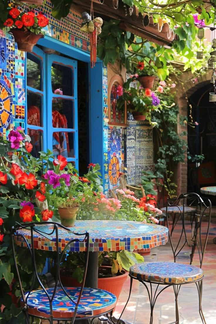 Vibrant Mosaic Patio Escape