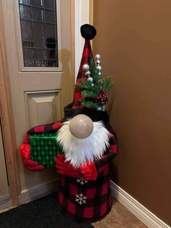 Buffalo Plaid Gift-Bearing Gnome