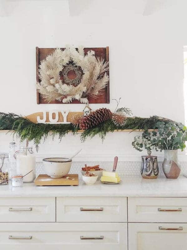 Rustic Joyful Garland and Wreath Display