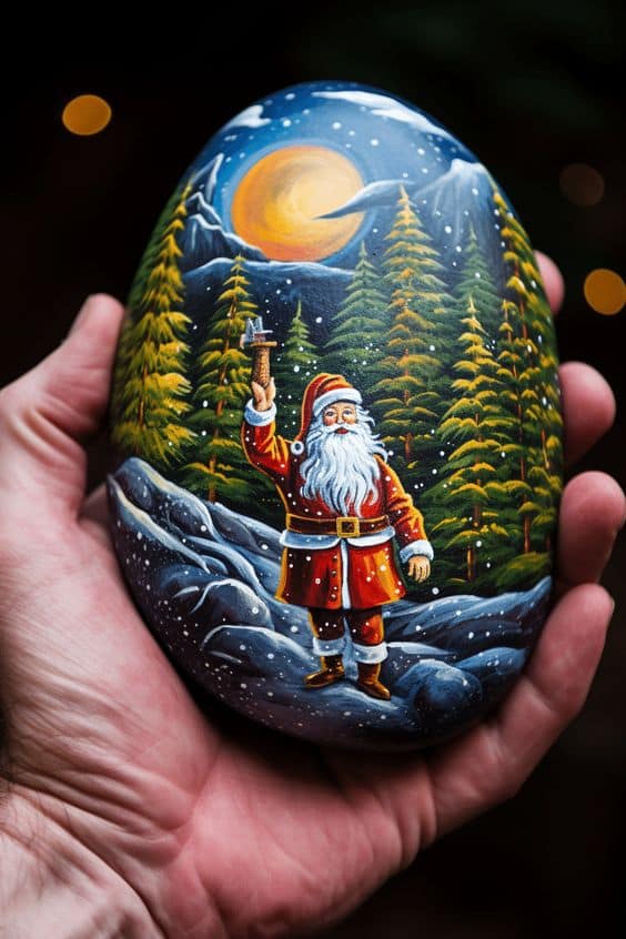 Magical Santa Winter Scene