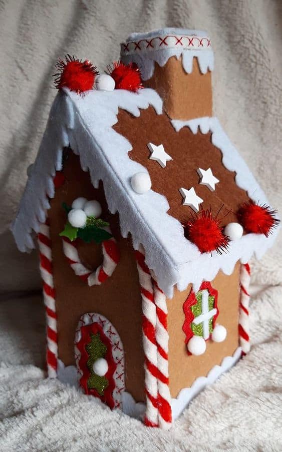 Charming Gingerbread Cardboard Cottage