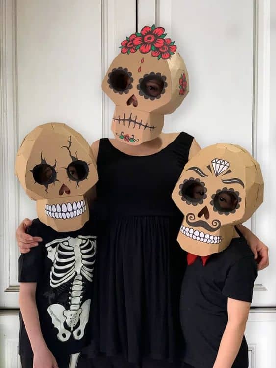 Fun Cardboard Skull Masks